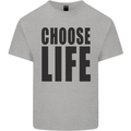 Choose Life Fancy Dress Outfit Costume Mens Cotton T-Shirt Tee Top Sports Grey