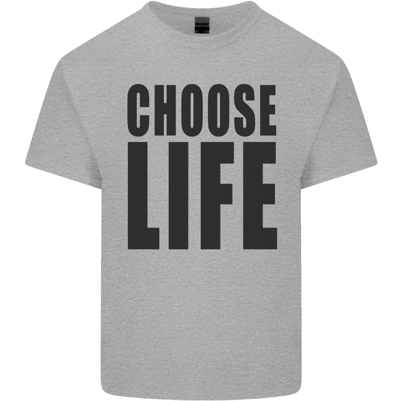 Choose Life Fancy Dress Outfit Costume Mens Cotton T-Shirt Tee Top Sports Grey