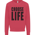 Choose Life Fancy Dress Outfit Costume Mens Sweatshirt Jumper Heliconia