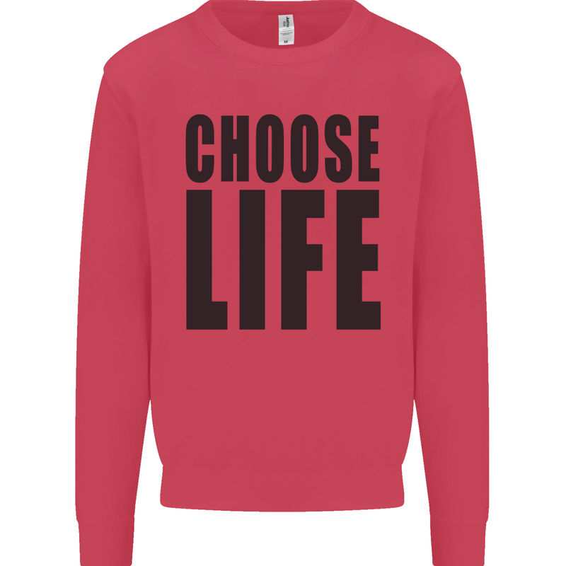 Choose Life Fancy Dress Outfit Costume Mens Sweatshirt Jumper Heliconia