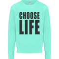 Choose Life Fancy Dress Outfit Costume Mens Sweatshirt Jumper Peppermint