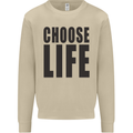 Choose Life Fancy Dress Outfit Costume Mens Sweatshirt Jumper Sand