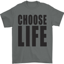 Choose Life Fancy Dress Outfit Costume Mens T-Shirt Cotton Gildan Charcoal