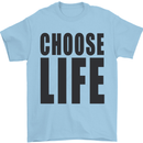 Choose Life Fancy Dress Outfit Costume Mens T-Shirt Cotton Gildan Light Blue