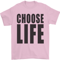 Choose Life Fancy Dress Outfit Costume Mens T-Shirt Cotton Gildan Light Pink