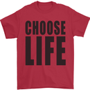 Choose Life Fancy Dress Outfit Costume Mens T-Shirt Cotton Gildan Red