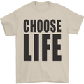Choose Life Fancy Dress Outfit Costume Mens T-Shirt Cotton Gildan Sand