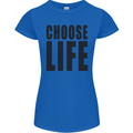 Choose Life Fancy Dress Outfit Costume Womens Petite Cut T-Shirt Royal Blue