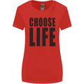 Choose Life Fancy Dress Outfit Costume Womens Wider Cut T-Shirt Red
