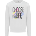 Choose Life Mens Sweatshirt Jumper White