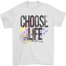Choose Life Mens T-Shirt Cotton Gildan White