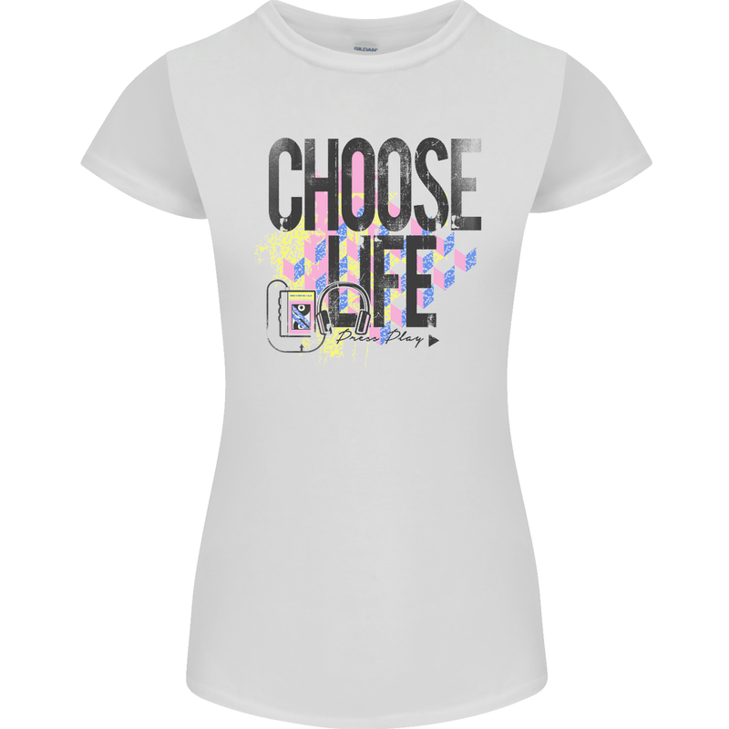 Choose Life Womens Petite Cut T-Shirt White