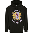 Chop It Like Its Hot Funny Chef Cook BBQ Childrens Kids Hoodie Black