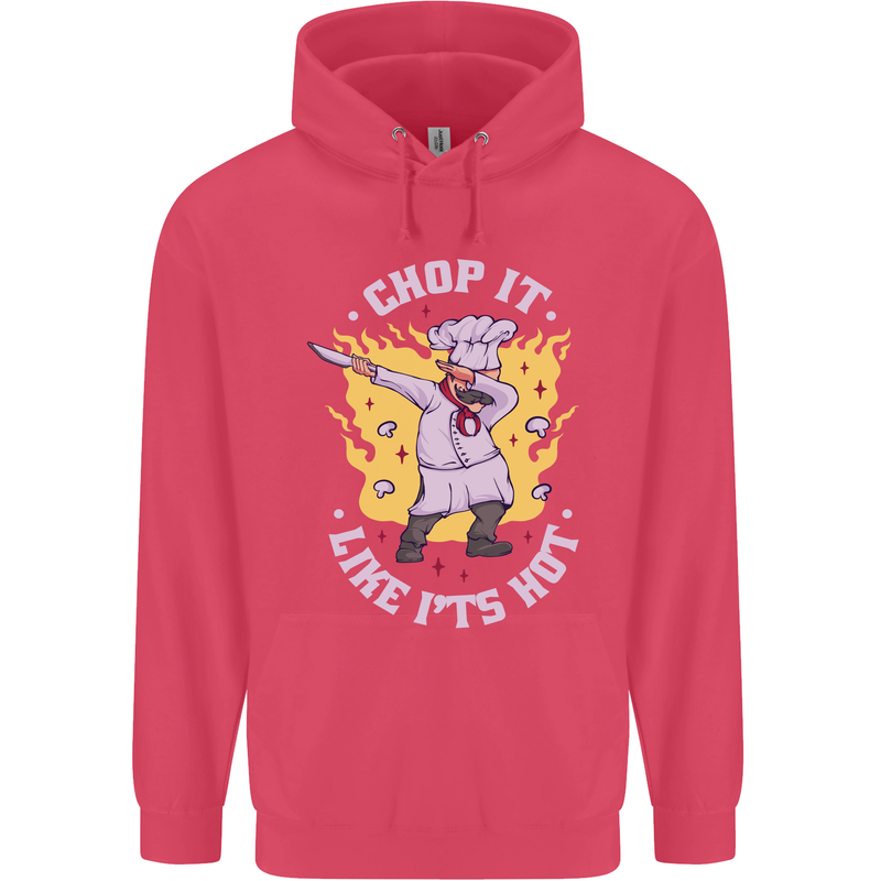 Chop It Like Its Hot Funny Chef Cook BBQ Childrens Kids Hoodie Heliconia