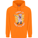 Chop It Like Its Hot Funny Chef Cook BBQ Childrens Kids Hoodie Orange