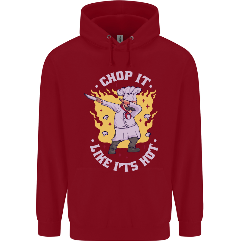 Chop It Like Its Hot Funny Chef Cook BBQ Childrens Kids Hoodie Red