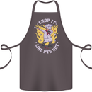 Chop It Like Its Hot Funny Chef Cook BBQ Cotton Apron 100% Organic Dark Grey