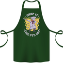 Chop It Like Its Hot Funny Chef Cook BBQ Cotton Apron 100% Organic Forest Green