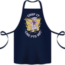 Chop It Like Its Hot Funny Chef Cook BBQ Cotton Apron 100% Organic Navy Blue