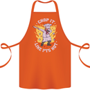 Chop It Like Its Hot Funny Chef Cook BBQ Cotton Apron 100% Organic Orange