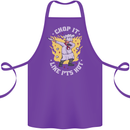 Chop It Like Its Hot Funny Chef Cook BBQ Cotton Apron 100% Organic Purple