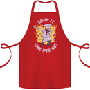 Chop It Like Its Hot Funny Chef Cook BBQ Cotton Apron 100% Organic Red
