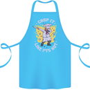 Chop It Like Its Hot Funny Chef Cook BBQ Cotton Apron 100% Organic Turquoise