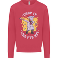 Chop It Like Its Hot Funny Chef Cook BBQ Kids Sweatshirt Jumper Heliconia