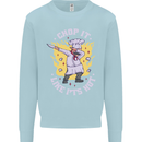 Chop It Like Its Hot Funny Chef Cook BBQ Kids Sweatshirt Jumper Light Blue