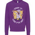 Chop It Like Its Hot Funny Chef Cook BBQ Kids Sweatshirt Jumper Purple