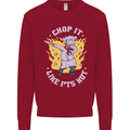 Chop It Like Its Hot Funny Chef Cook BBQ Kids Sweatshirt Jumper Red