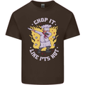 Chop It Like Its Hot Funny Chef Cook BBQ Kids T-Shirt Childrens Chocolate