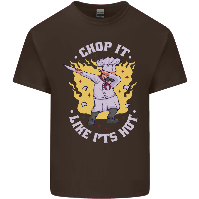 Chop It Like Its Hot Funny Chef Cook BBQ Kids T-Shirt Childrens Chocolate
