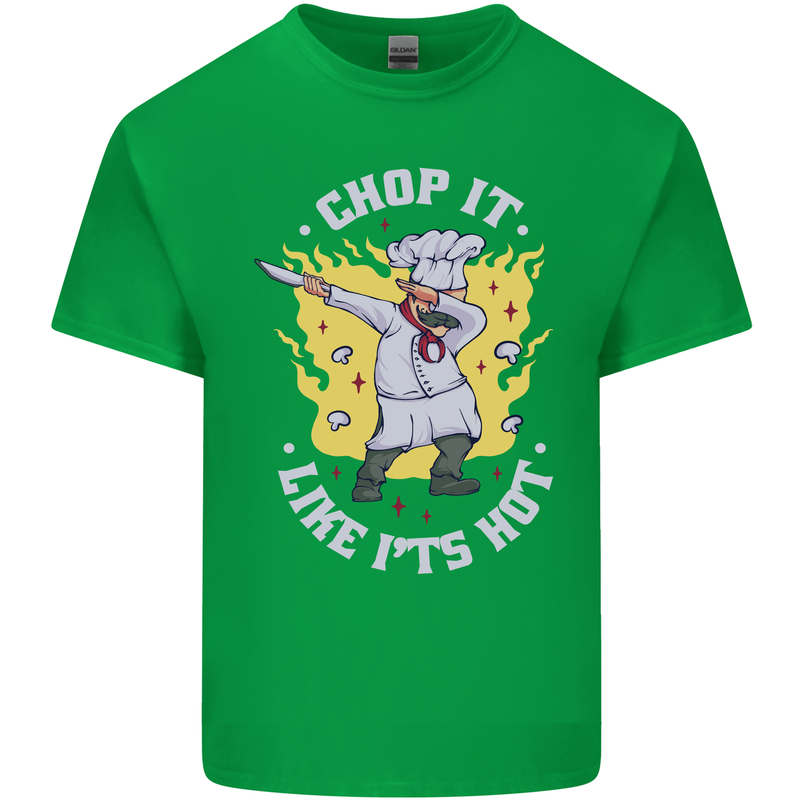Chop It Like Its Hot Funny Chef Cook BBQ Kids T-Shirt Childrens Irish Green