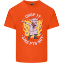 Chop It Like Its Hot Funny Chef Cook BBQ Kids T-Shirt Childrens Orange