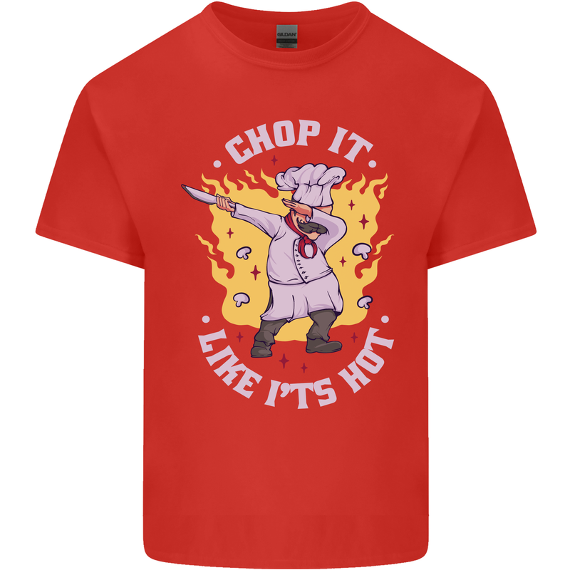 Chop It Like Its Hot Funny Chef Cook BBQ Kids T-Shirt Childrens Red