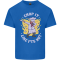 Chop It Like Its Hot Funny Chef Cook BBQ Kids T-Shirt Childrens Royal Blue
