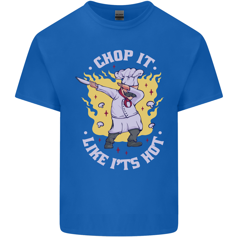 Chop It Like Its Hot Funny Chef Cook BBQ Kids T-Shirt Childrens Royal Blue