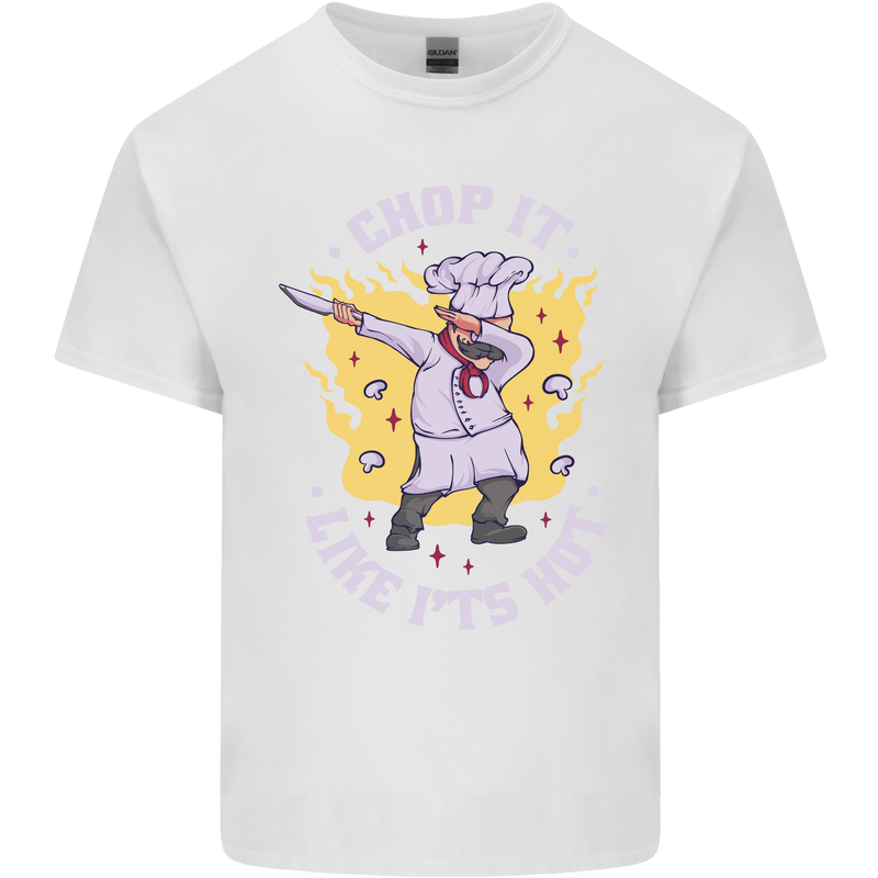 Chop It Like Its Hot Funny Chef Cook BBQ Kids T-Shirt Childrens White