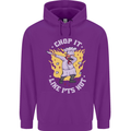 Chop It Like Its Hot Funny Chef Cook BBQ Mens 80% Cotton Hoodie Purple