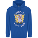 Chop It Like Its Hot Funny Chef Cook BBQ Mens 80% Cotton Hoodie Royal Blue
