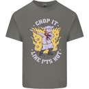 Chop It Like Its Hot Funny Chef Cook BBQ Mens Cotton T-Shirt Tee Top Charcoal