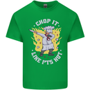 Chop It Like Its Hot Funny Chef Cook BBQ Mens Cotton T-Shirt Tee Top Irish Green