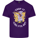 Chop It Like Its Hot Funny Chef Cook BBQ Mens Cotton T-Shirt Tee Top Purple