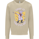 Chop It Like Its Hot Funny Chef Cook BBQ Mens Sweatshirt Jumper Sand