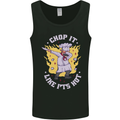 Chop It Like Its Hot Funny Chef Cook BBQ Mens Vest Tank Top Black