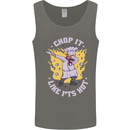 Chop It Like Its Hot Funny Chef Cook BBQ Mens Vest Tank Top Charcoal
