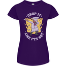 Chop It Like Its Hot Funny Chef Cook BBQ Womens Petite Cut T-Shirt Purple