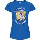 Chop It Like Its Hot Funny Chef Cook BBQ Womens Petite Cut T-Shirt Royal Blue