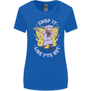 Chop It Like Its Hot Funny Chef Cook BBQ Womens Wider Cut T-Shirt Royal Blue